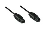DINIC Toslink 2mm Kabel, Kunststoffstecker, schwarz, 2m